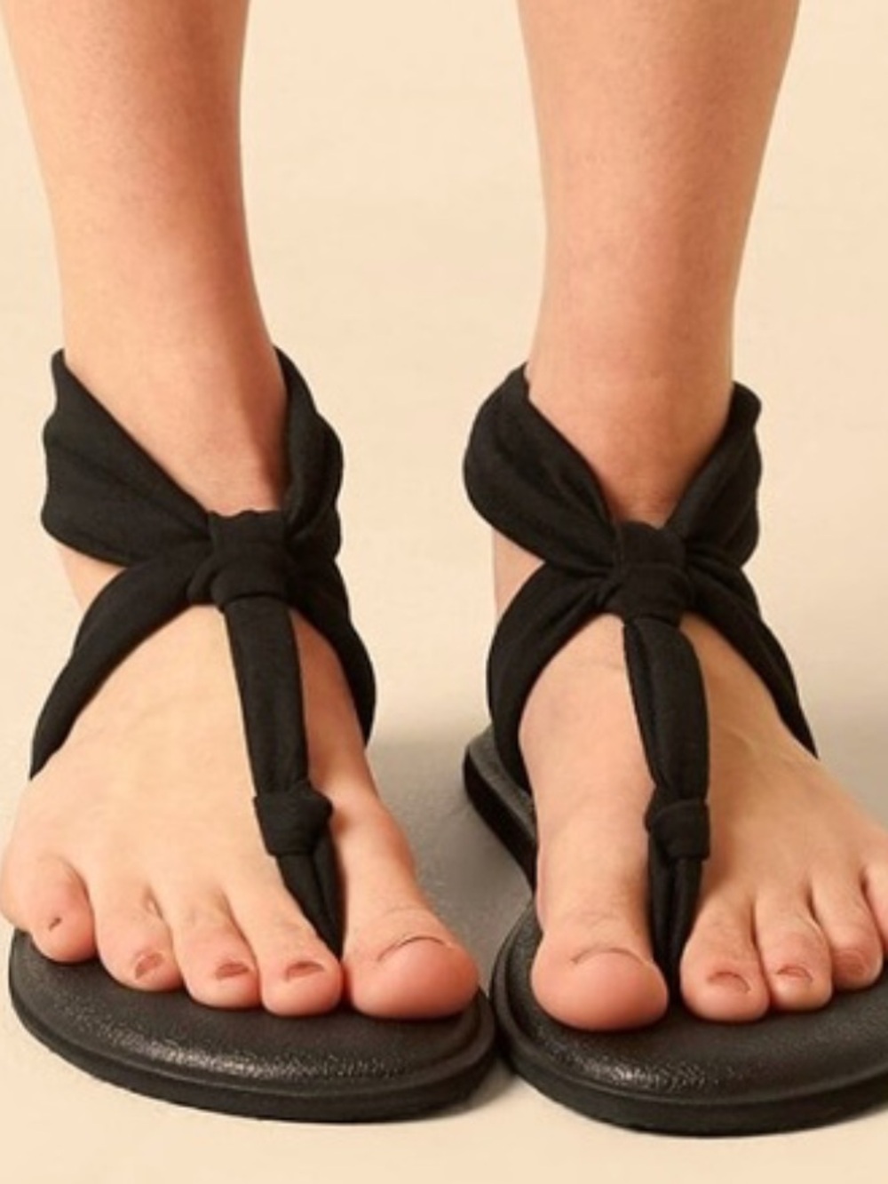 Black cloth gladiator sandals
